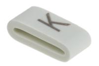 531-07871-hobs85-pvc-wh HellermannTyton HODS85 Slide On Cable Markers, Black on White, Pre-printed "K", 1.8 → 6.3mm Cable, 531-07871