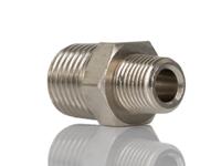 0900-10-13 Legris LF3000 Series Straight Threaded Adaptor, R 1/8 Male to R 1/4 Male, Threaded Connection Style
