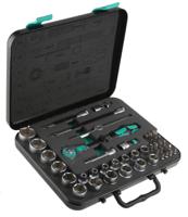 05003594001 Wera 43-Piece Metric 3/8 in Standard Socket/Bit Set with Ratchet, 6 point; Hex Bit; Phillips Bit; Pozidriv Bit; Slotted