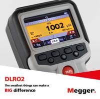 1012-280 Megger DLRO2 Handheld Ohmmeter, 2000 Ω Max, 100mΩ Resolution, Low Resistance