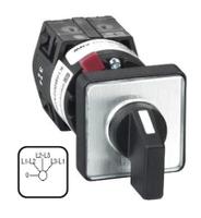 k10d024mch Schneider Electric, 3P 4 Position 45° Voltmeter Cam Switch, 10A, Handle Actuator