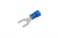 34167 TE Connectivity PLASTI-GRIP Insulated Crimp Spade Connector, 1mm² to 2.6mm², 16AWG to 14AWG, M5 Stud Size Vinyl, Blue
