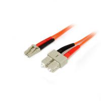 50fiblcsc2 StarTech.com LC to SC Duplex Multi Mode OM2 Fibre Optic Cable, 50/125μm, Orange, 2m