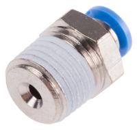 qs-14-4 Festo QS Series Straight Threaded Adaptor, R 1/4 Male to Push In 4 mm, Threaded-to-Tube Connection Style, 190644