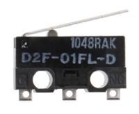d2f-01fl-d Omron Hinge Lever Micro Switch, Solder Terminal, 100 mA @ 30 V dc, SPDT, IP40