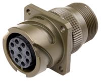 97b-3100a-18-1s Amphenol Limited, 97B, Brass 10 Way Wall Mount MIL Spec Circular Connector Receptacle, Socket Contacts,Shell Size 18,