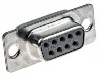 473-896 RS PRO 9 Way Panel Mount D-sub Connector Socket, 2.74mm Pitch