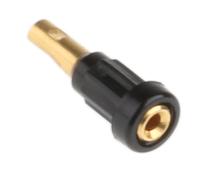 231010-21 Staubli Black Female Banana Socket, 1mm Connector, Solder Termination, 20A, 30 V, 60V dc, Gold Plating
