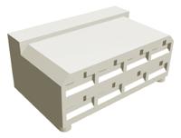 163007-0 TE Connectivity, Positive Lock Mark I 8 Way Nylon Crimp Terminal Housing, 6.35mm Tab Size, Natural