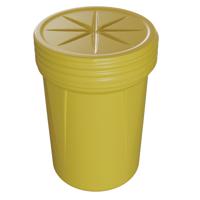 edr1600syl Eagle Lab Packs with Screw-On Lid 5gal Yellow Hinged High Density Polyethylene Waste Bin