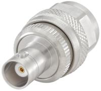 53s151-k00n5 Rosenberger Straight 50Ω RF Adapter N Plug to BNC Socket 10GHz
