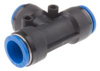 qst-16-12 Festo QST Series Tee Tube-to-Tube Adaptor Push In 12 mm, Push In 16 mm to Push In 16 mm, Tube-to-Tube Connection Style,
