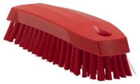 35874 Vikan Medium Bristle Red Scrubbing Brush, 20mm bristle length, Polyester bristle material