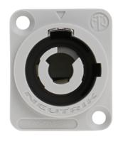 nac3mpxxb Neutrik Mains Plug, 20A Black, Grey, Panel Mount Nylon, 250 V