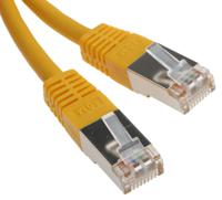 411-312 RS PRO, 10m Cat6, Yellow RJ45 to Male RJ45 Male, S/FTP Shielded, Terminated PVC Sheath