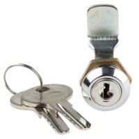 146-1803 RS PRO Cabinet Lock, 20mm Panel-to-Tongue, 16.2 Dia. x 14.2mm Cutout, Key Unlock