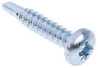 546-6017 RS PRO Bright Zinc Plated Steel Self Drilling Screw No. 10 x 1in Long x 25mm Long