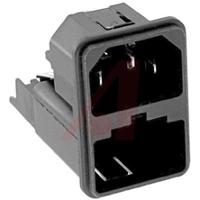 43030002 Schurter C14 Snap-In IEC Connector Male, 10A, 125 V, 250 V, Fuse Size 6.3 x 32mm