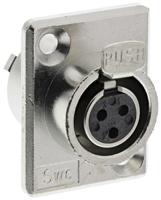 ty3f Switchcraft Panel Mount XLR Connector, Female, 125 V ac, 3 Way, Silver Plating