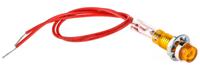 ind515205-240-tamb CAMDENBOSS Orange Panel Mount Indicator, 240V, 6.4mm Mounting Hole Size, Lead Wires Termination
