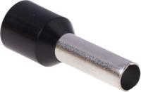 157-1266 RS PRO Insulated Crimp Bootlace Ferrule, 12mm Pin Length, 3.5mm Pin Diameter, 6mm² Wire Size, Black