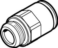 npqm-d-g14-q8-p10 Festo NPQM Series Straight Threaded Adaptor, G 1/4 Male to Push In 8 mm, Threaded-to-Tube Connection Style, 558665