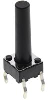 skhhdha010 Alps Alpine Black Stem Tactile Switch, SPST 50 mA @ 12 V dc 17mm Surface Mount
