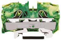 2010-1207 WAGO  TOPJOB S, 2010 Series Green/Yellow, 10mm², Single-Level, Push-In Cage Clamp Termination, ATEX, IECEx