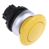 78635836-m22-dp-ym22-a Eaton RMQ Titan M22 Series Yellow Momentary Push Button Head, 22mm Cutout, IP66, IP67, IP69