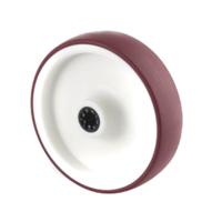 uar160x40-20-hl58-red Tente Red, White Polyurethane Roller Bearing Trolley Wheel, 350kg