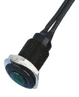 oxlclh100110fl30gn Oxley Green Panel Mount Indicator, 110V ac, 10.2mm Mounting Hole Size, Lead Wires Termination, IP66