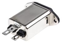 fn9222-3-06 Schaffner 3A, 250 V ac Male Panel Mount IEC Filter FN9222-3-06, Faston None Fuse