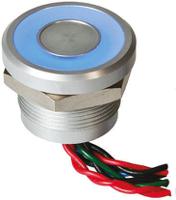 pbarzaf0000f3a APEM Illuminated Piezo Switch, Momentary, Pulse, SPST, IP68, Wire Lead, 200 mA @ 24 V dc, -40 → +75°C