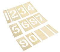 150138 AT Brown 13 Piece Brass Stencil Numbers, 51mm Character Height