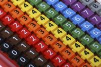 561-01100-wic1-0-9-pa66-special HellermannTyton WIC1 Snap On Cable Markers, assorted colours, Pre-printed "0 → 9", 2 → 2.8mm Cable,