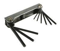 537-754 RS PRO 9 piece Folding Imperial Hex Key Set, 5/64 → 1/4in