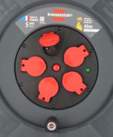 9202401110 brennenstuhl 40m 5 Socket Type E - French Cable Reel Semi-enclosed Reel, 230 V, IP44