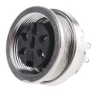 t3403-000-rs Amphenol Industrial, signalmate C091 6 Pole M16 Din Socket, 5.0A, 300 V IP40, Screw On, Panel Mount