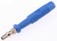973509102 Hirschmann Test & Measurement Blue Male Banana Plug, 2mm Connector, Solder Termination, 6A, 60V dc, Nickel Plating