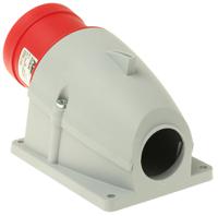 2cma193331r1000-432bs6 Amphenol Industrial, Easy & Safe IP44 Red Wall Mount 3P + N + E Right Angle Industrial Power Plug, Rated At 32A, 415 V