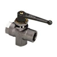0448-09-17 Legris Nickel Plated Brass 3 Way, Ball Valve, Threaded 3/8in, 15.25mm