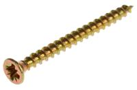 263-1842 RS PRO Pozidriv Countersunk Steel Wood Screw, Yellow Passivated, Zinc Plated, 3.5mm Thread, 40mm Length