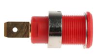 233060-22 Staubli Red Female Banana Socket, 4 mm Connector, Tab Termination, 32A, 1000V, Gold Plating