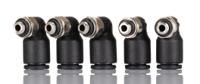 3199-06-19 Legris LF3000 Series Elbow Threaded Adaptor, M5 Male to Push In 6 mm, Threaded-to-Tube Connection Style