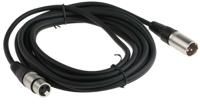 742-4501 RS PRO Female 3 Pin XLR to Male 3 Pin XLR  Cable, Black, 5m