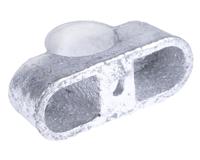 606-002 RS PRO Natural Galvanised Steel Clamp Jumper, 20mm Max. Bundle