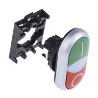 78635825-m22-ddl-gr-x1x0m22-a Eaton RMQ Titan M22 Series Green, Red Illuminated Momentary Push Button Head, 22mm Cutout, IP66