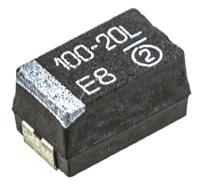 593d107x9020e2te3 Vishay 100μF MnO2 Tantalum Capacitor 20V dc, 593D Series