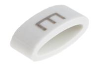 531-07865-hobs85-pvc-wh HellermannTyton HODS85 Slide On Cable Markers, Black on White, Pre-printed "E", 1.8 → 6.3mm Cable, 531-07865