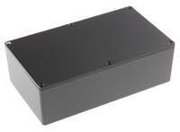 1590r1bk Hammond 1590 Series Black Die Cast Aluminium Enclosure, IP54, Black Lid, 192 x 112 x 61mm